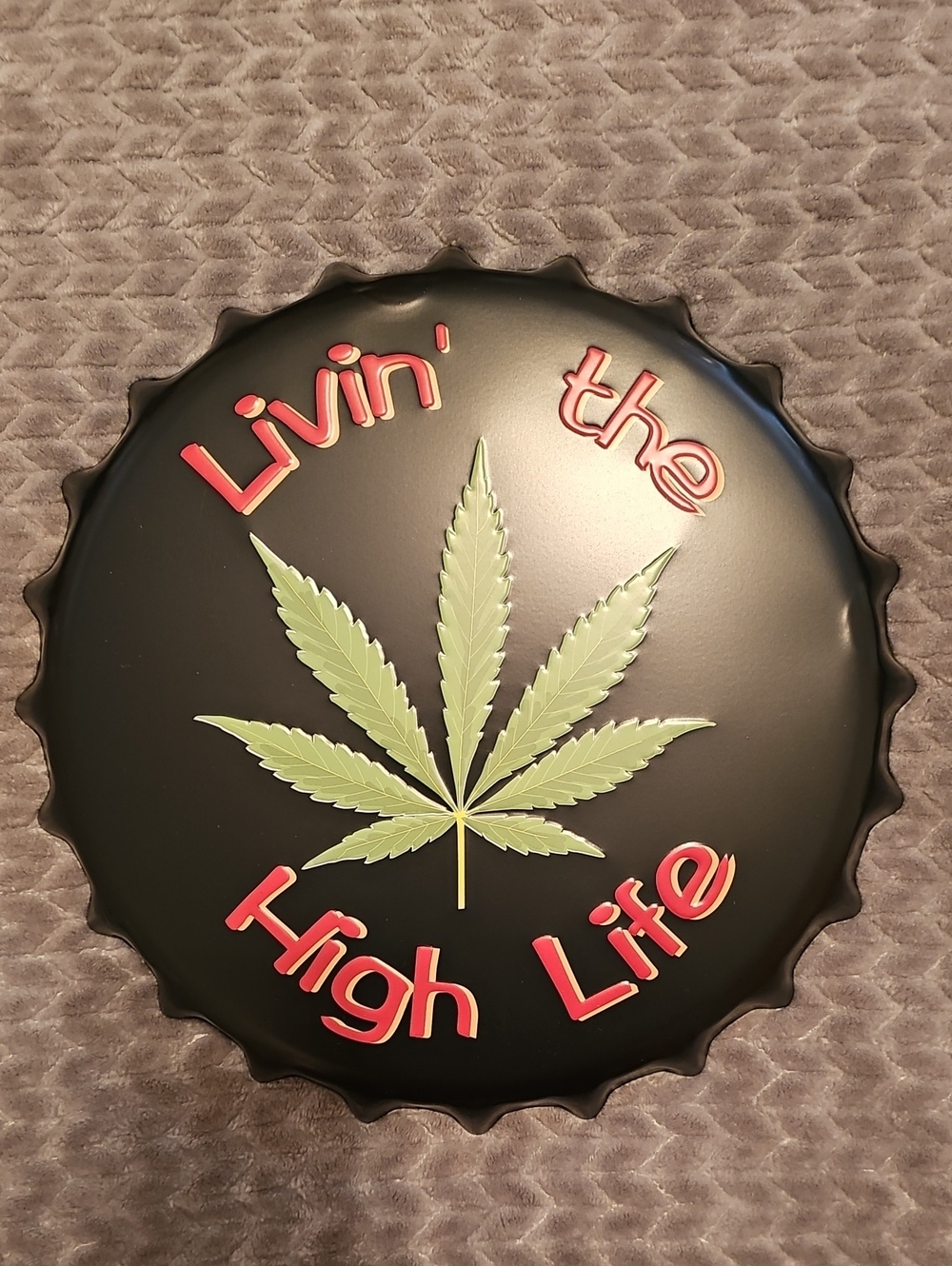 Room Decor Giant Bottle Cap Metal Sign